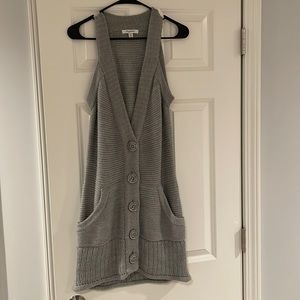 Grey sweater tank top
